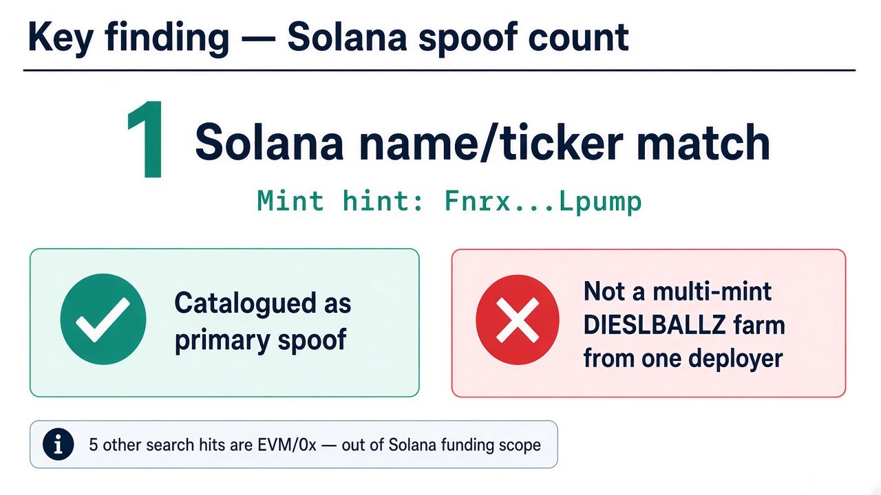 One Solana spoof